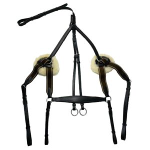 Indiana Premium Five-Point Breastplate Original Sheep Skin and Running Attachment