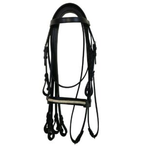 Poloworkshop Polo Bridle with Rawhide Cavesson Noseband