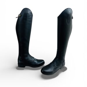 INDIANA LONG LEATHER RIDING BOOTS- BLACK COLOUR
